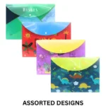 Assorted Color & Design Button Folder